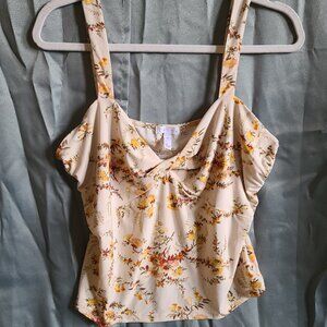 Floral cropped tank top